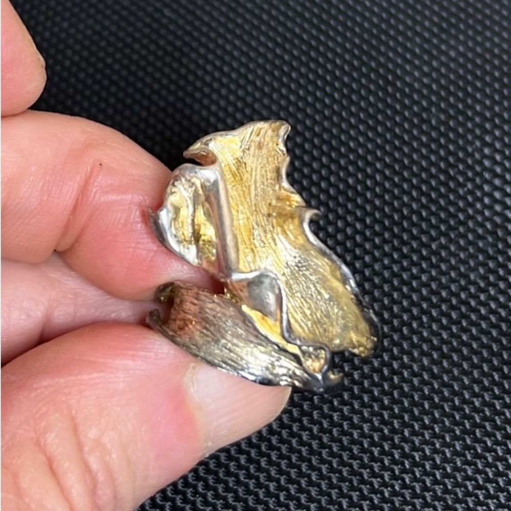 Unique Artesian Sterling Silver Ring Mark 925 Fre… - image 4